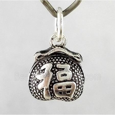 Thailand Sterling Silver pendant, antique silve