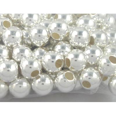 Sterling Silver Beads, round
