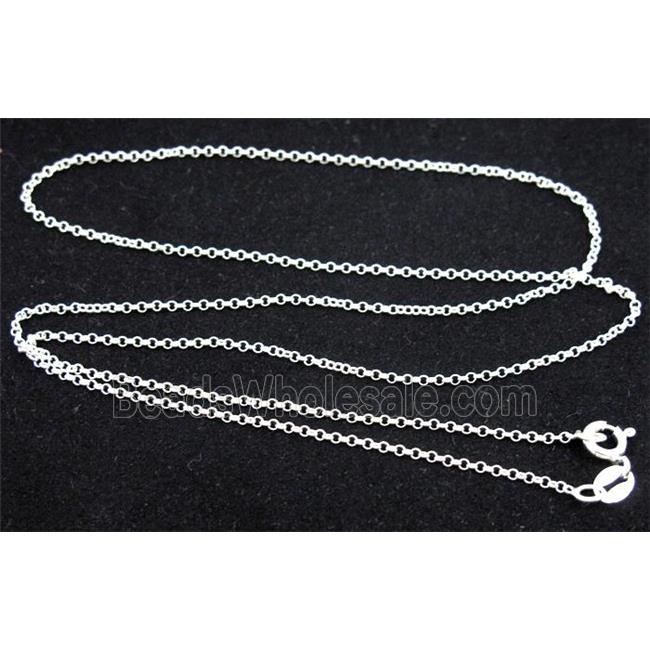 Sterling Silver necklace, o-ring chain