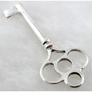 Tibetan Silver key pendant, lead free and nickel free