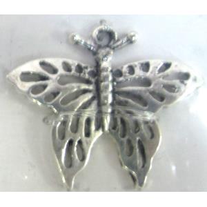 Tibetan Silver pendants, Lead free and nickel Free, butterfly