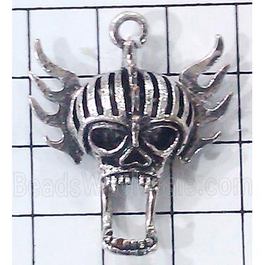 Hollow Tibetan Silver pendant, lead free and nickel free