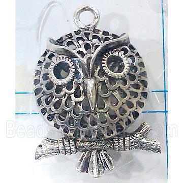 Hollow Tibetan Silver pendant, lead free and nickel free