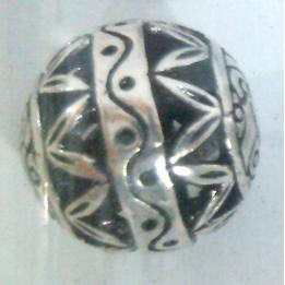 round tibetan silver beads, hollow, lead free and nickel free