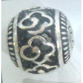 round tibetan silver beads, hollow, lead free and nickel free