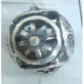 round tibetan silver beads, hollow, lead free and nickel free