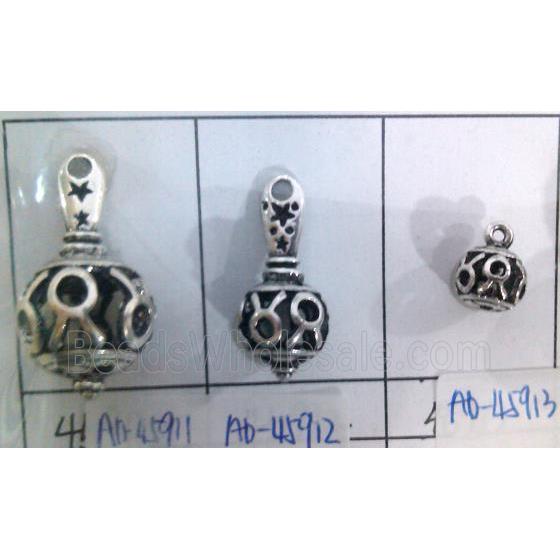 lead free and nickel free Tibetan Silver hollow pendant