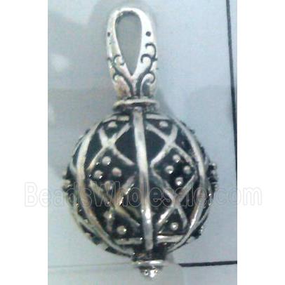 lead free and nickel free Tibetan Silver hollow pendant