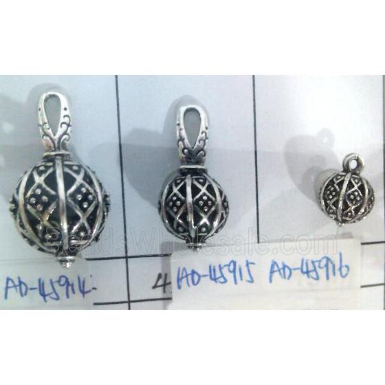 lead free and nickel free Tibetan Silver hollow pendant