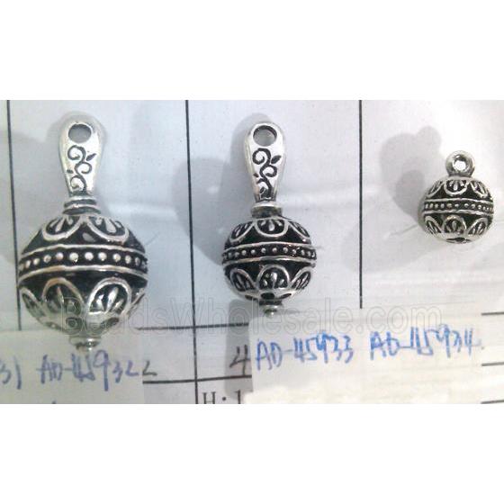 lead free and nickel free Tibetan Silver hollow pendant
