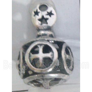 lead free and nickel free Tibetan Silver hollow pendant