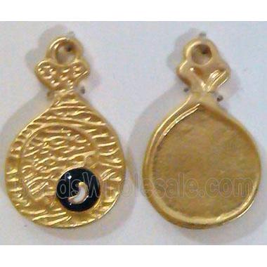 Tibetan Silver pendant, lead free and nickel free, duck-gold