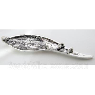 leaf, Tibetan Silver pendant, Non-Nickel