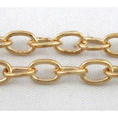 14K gold plated iron chain