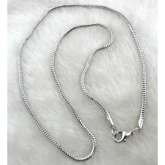 Platinum Plated Copper Snake Chains