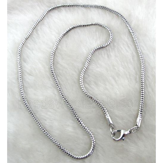 Copper Necklace Chain Necklace Platinum Plated