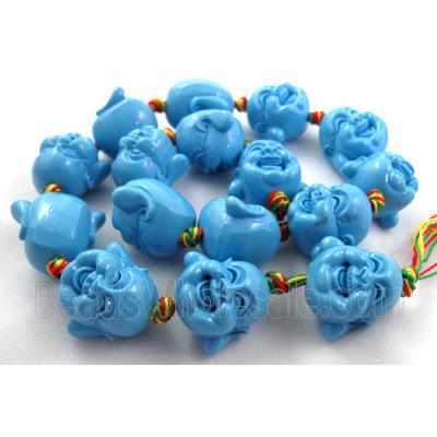 Compositive coral bead, smile buddha