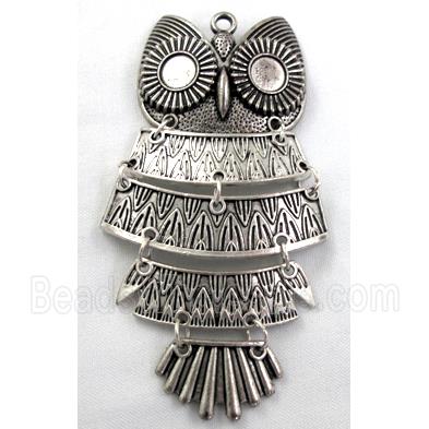 Tibetan Silver Owl Charms pendants