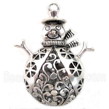Tibetan Silver snowman pendants, Lead and nickel Free
