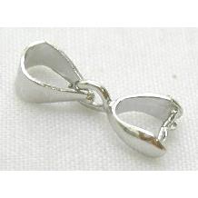 copper Pinch Bails, platinum plated