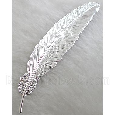 Silver plated copper feather, nickel free