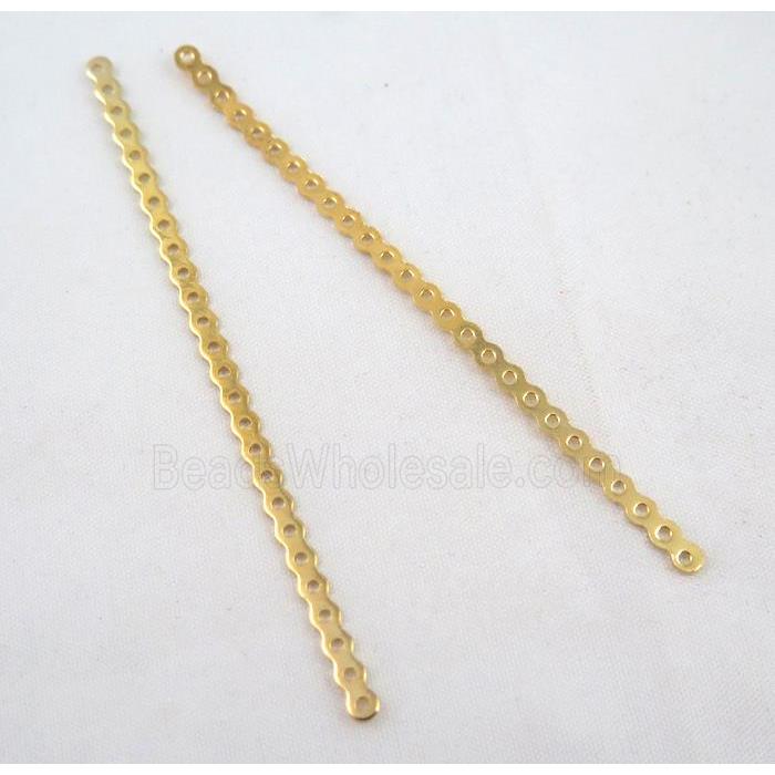 jewelry spacer bead, iron, gold plated