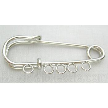 Brooches, copper pin, platinum plated