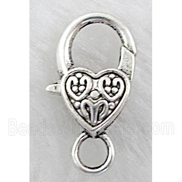 alloy Heart Lobster Clasp