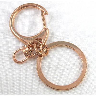 DIY keychain clasp, light-gold