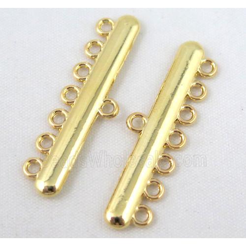 bracelet bar, alloy connector, gold plated