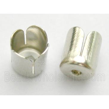 cord end caps, iron, platinum plated