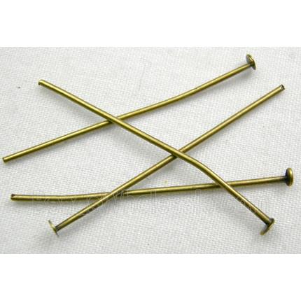 flat-HeadPins, iron, antique bronze, T-shaped