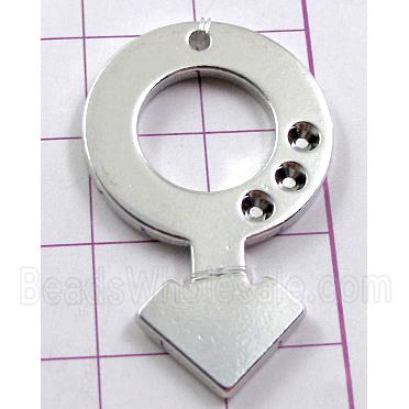 Platinum Plated Jewelry Findings Pendant, copper