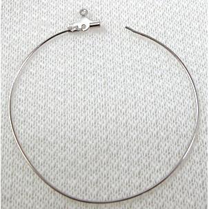 copper Earring Hoop, platinum plated