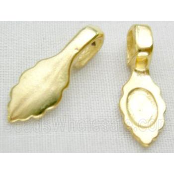 Glue on Bail, copper, gold plated
