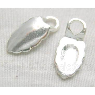 silver plated copper Glue On Bail