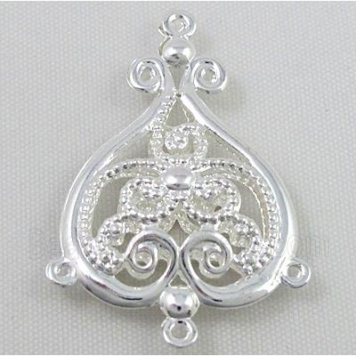 copper pendant, silver