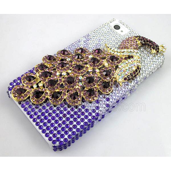 iPhone 4&4S Peacock Diamond Rainstone Case Cover