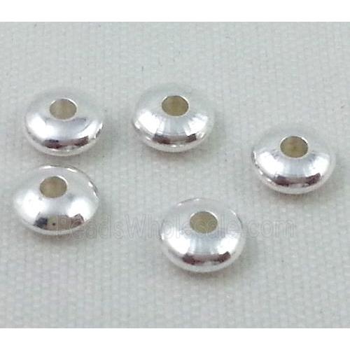 copper spacer bead, silver plated