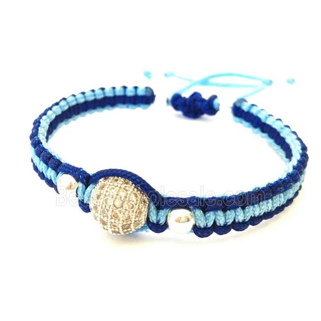 copper beads with zircon, platinum plated, round
