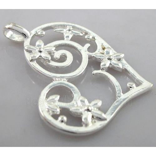 alloy pendants, silver plated