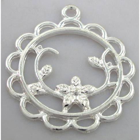 alloy pendants, silver plated