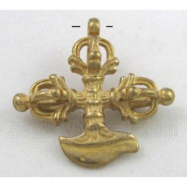 copper Phurba pendant, brass