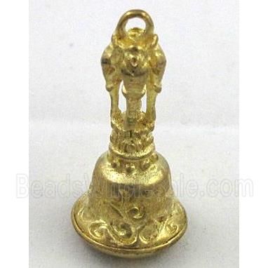 copper pendant, bell, brass