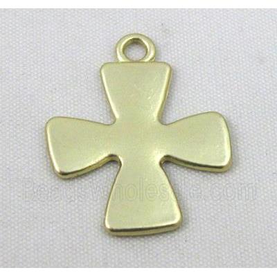 cross alloy pendant, duck-gold