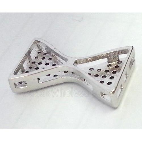 Zircon, copper spacer, platinum plated