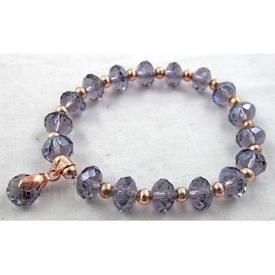 Chinese Crystal Glass Bracelet, stretchy