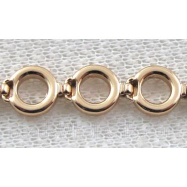 14k Gold Plated Alloy Bracelet, Nickel Free, Lead Free