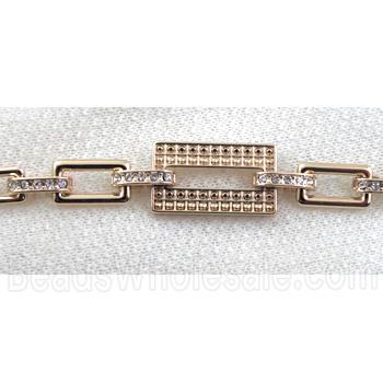 14k Gold Plated Alloy Bracelet, Nickel Free, Lead Free