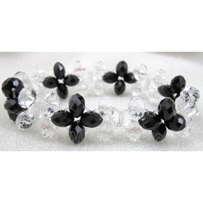 Chinese Crystal Glass Bracelet, stretchy